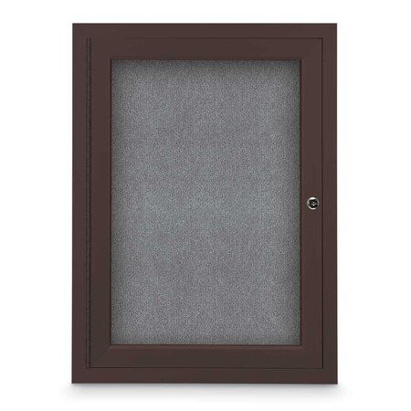 United Visual Products Sliding Door Indoor Enclosed Corkboard, 7 UV9028ACSH-WHITE-KEYLIME